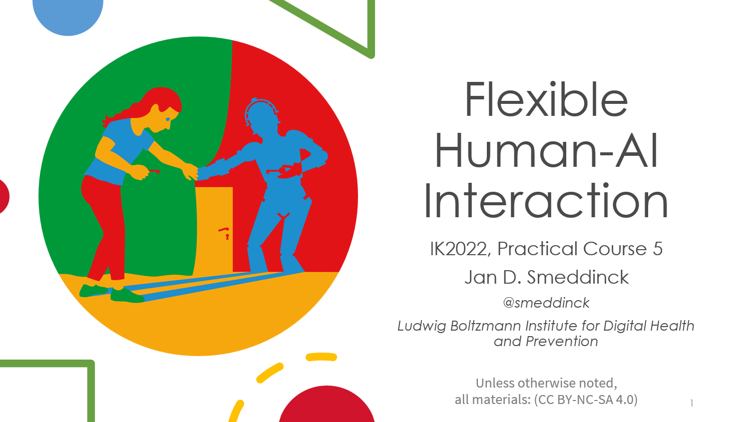 Header slide for the flexible human-ai interaction course at the Interdisciplinary College 2022.