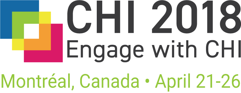 CHI 2018 conference logo.